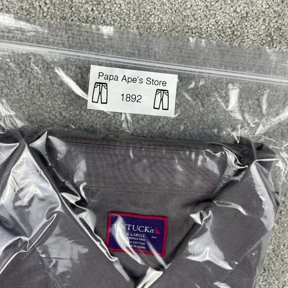 UNTUCKit Sangiovese Shirt Mens Size X-Large Gray Relaxed Fit Wrinkle Free Button - Picture 11 of 11